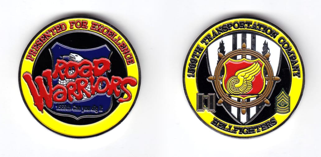 Round shaped coin, silver in color, 1 3/4 inches in diameter.