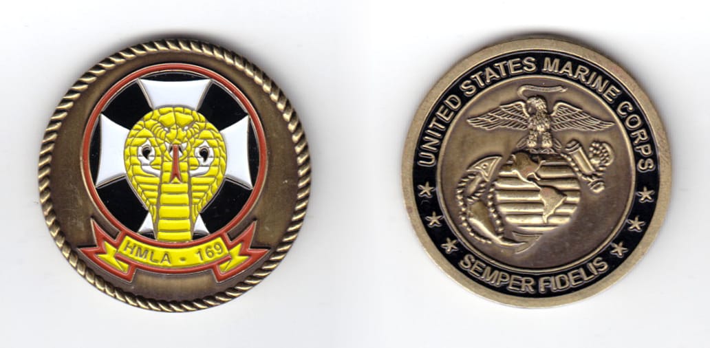 Round shaped coin, antique brass in color, 1 1/2 inches in diameter.