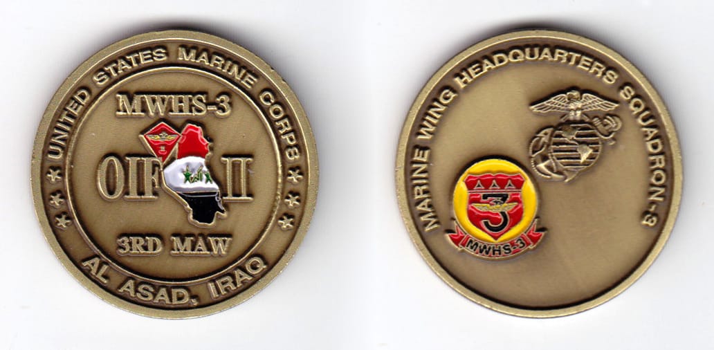 Round shaped coin, brass in color, 1 1/2 inches in diameter