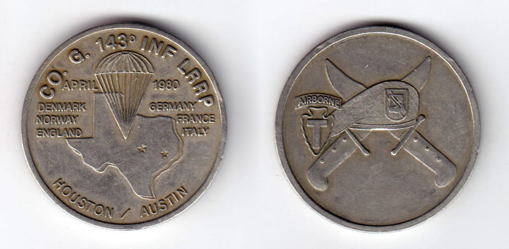 Round shaped coin, antique pewter in color, 1 1/2 inches in diameter.